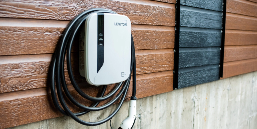 electric charger installed at home